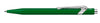 Caran D'Ache Ballpoint Pen 849 with sleek blue barrel and silver accents, classic design for smooth writing.