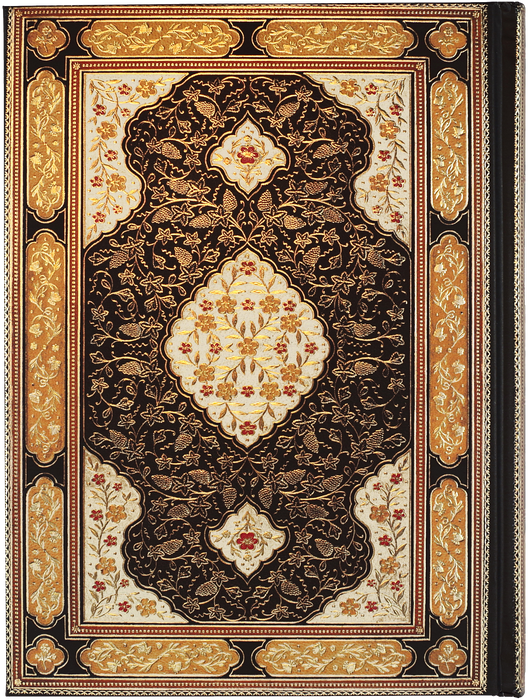 Open Rubaiyat Journal by Peter Pauper Press with decorative cover and lined pages for writing and note-taking.