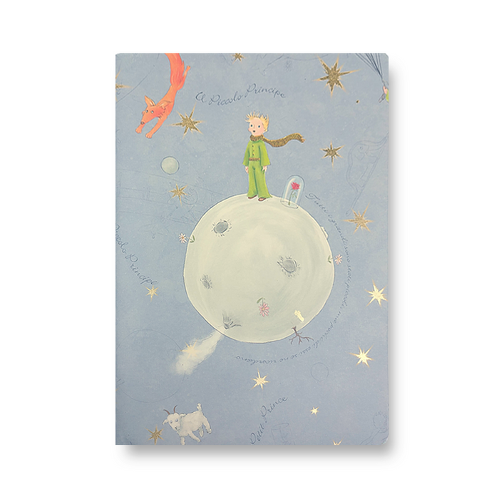 Kartos A5 soft cover journal featuring Le Petite Prince design with illustrated cover and lined pages for writing.