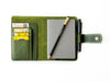 Eng Leather Co. A6 leather journal cover in vibrant jungle green, showcasing a sleek and durable design for notebooks.