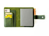 Eng Leather Co. A6 leather journal cover in jungle green, showcasing a sleek and durable design for notebooks.