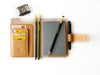 Aged natural leather A6 journal cover by Eng Leather Co. with a smooth, rustic finish and subtle stitching details.