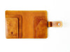 A6 leather journal cover by Eng Leather Co. featuring a rustic Colorado design with durable leather exterior and secure closure.