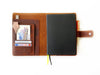A6 size dark Toscano leather journal cover by Eng Leather Co., featuring textured leather with subtle stitching details.