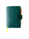 Eng Leather Co. A6 leather notebook cover in northern green, showcasing the durable, stylish journal cover design.