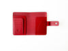 Eng Leather Co. A6 leather journal cover in vibrant ruby red with smooth texture and secure closure.