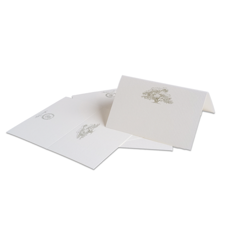 Elegant oak tree design on Alexa Pulitzer place cards featuring natural wood-inspired artwork for table settings.