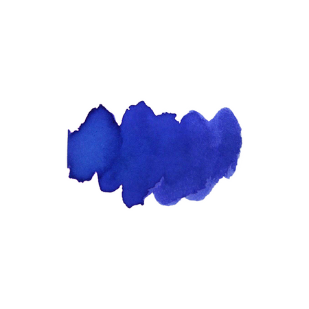 Pilot Iroshizuku Ajisai fountain pen ink in a 50ml bottle, featuring a vibrant hydrangea-inspired blue color.