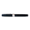 Black Grifos Cocodrie fountain pen with alligator leather grip, featuring a sleek design and gold accents.
