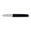 Black Grifos Cocodrie fountain pen with alligator leather finish, featuring a sleek design and gold accents.