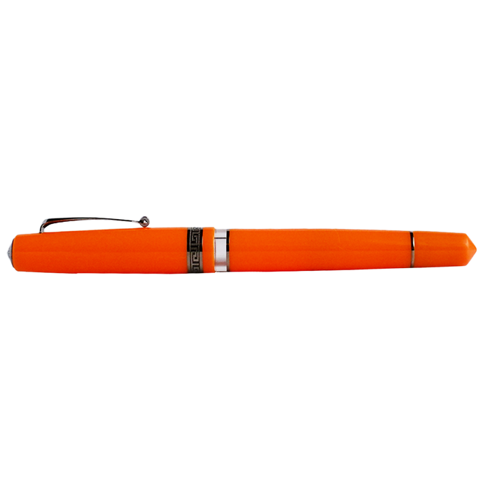 Armando Simoni Club ASC Bologna Portofino Bespoke 2024 handbag in vibrant orange with grey and rhodium accents.