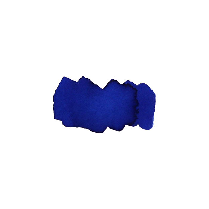 Pilot Iroshizuku Asa-Gao fountain pen ink 50ml bottle with vibrant blue and purple hues, showcasing the ink's rich color.
