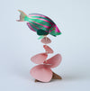 Colorful paper rainbow wrasse craft by Assembli, featuring vibrant paper layers and detailed fish design for creative projects.
