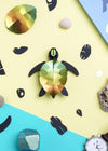 Crafts Paper Sea Turtle baby by Assembli, featuring a colorful, detailed sea turtle design suitable for arts and crafts projects.