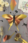 Yellow Paper Swordtail Butterfly craft by Assembli, showcasing detailed paper wings and handcrafted design.