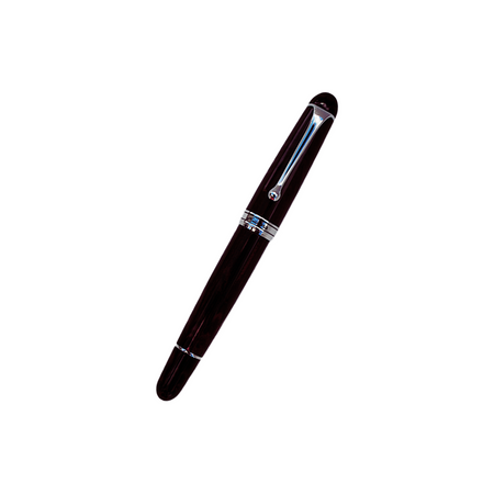 Aurora Ebonite Magenta fountain pen with a smooth, glossy finish and elegant gold accents on the cap and clip.