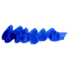 Blue Papier Plume calligraphy ink in a glass bottle, designed for elegant lettering and artistic calligraphy projects.