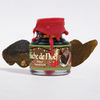 Papier Plume Bûche de Noël shimmer fountain pen ink bottle with festive holiday-themed label and colorful ink inside.