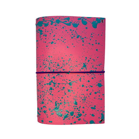 Pink painted Baxter A5 bifold journal cover by Imperfect Concepts, featuring a stylish and functional design.