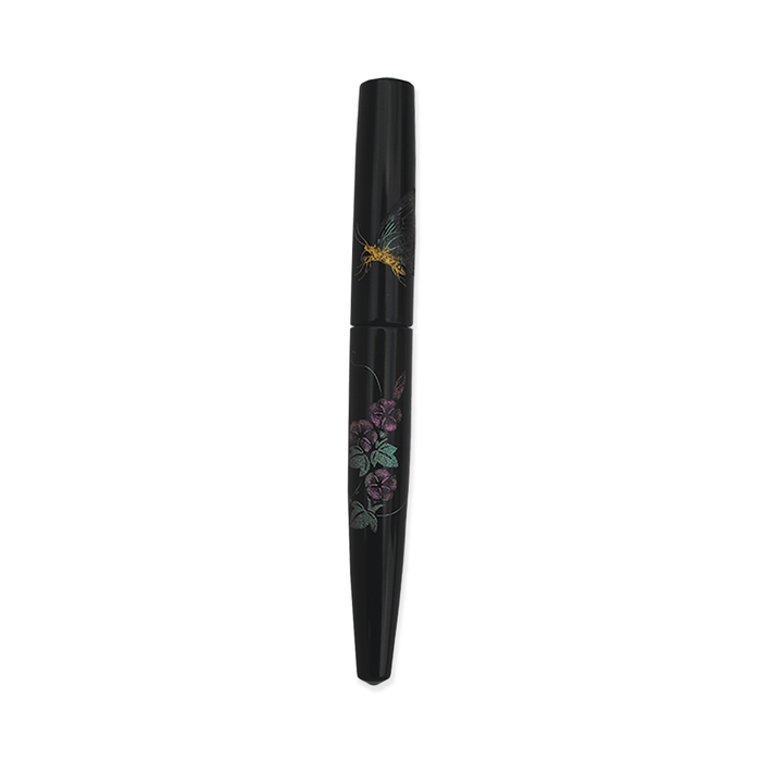 Cathay fountain pen with chinkin butterfly design, featuring intricate detailing on a sleek writing instrument.