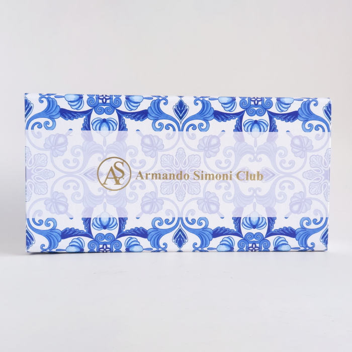 Armando Simoni Club ASC Bologna Portofino Bespoke 2024 in Blu Lavanda, showcasing elegant handcrafted leather craftsmanship.