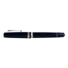Armando Simoni Club ASC Bologna Portofino Bespoke 2024 fountain pen in navy blue with silver accents, elegant and finely crafted.