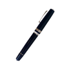 Armando Simoni Club ASC Bologna Portofino Bespoke 2024 fountain pen in navy blue with silver accents, showcasing its elegant design.