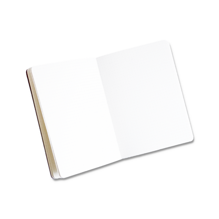Blank Papier Plume Idea Dump journal with a kraft cover and blank pages for note-taking and creative writing.