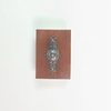 Le Potier D'etain Bortoletti wood blotter with a polished, natural wood finish and decorative design, ideal for office or home use.