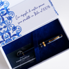 Armando Simoni Club ASC Bologna Portofino Bespoke 2024 fountain pen in Blu Mare with sleek design and gold accents.
