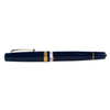 Armando Simoni Club ASC Bologna Portofino Bespoke 2024 fountain pen in Blu Mare with gold accents, showcasing elegant design.