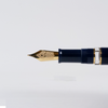 Armando Simoni Club ASC Bologna Portofino Bespoke 2024 fountain pen in Blu Mare with gold accents, detailed close-up image