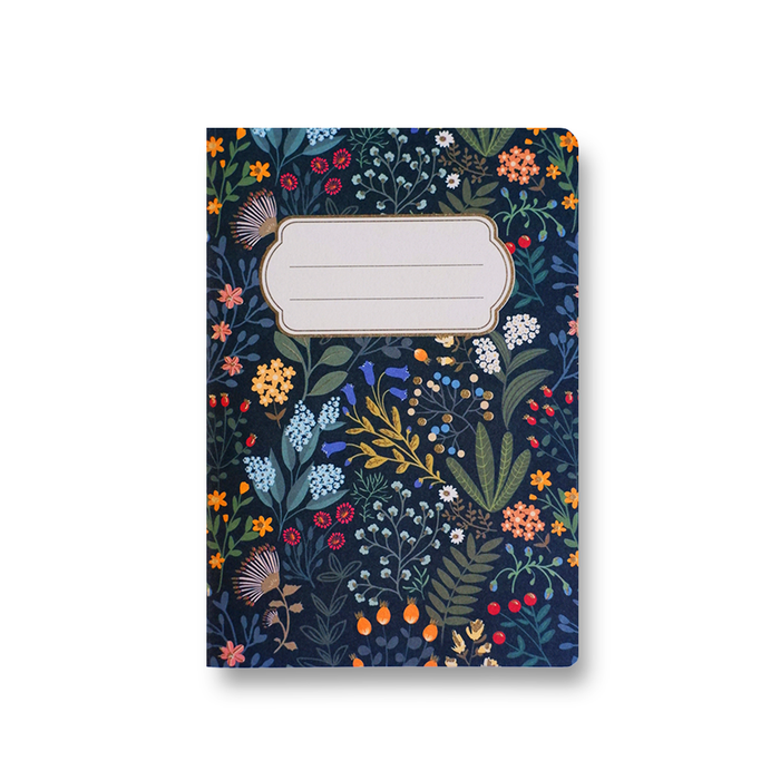 Kartos Botanica A6 soft cover journal with botanical floral design on the cover, ideal for note-taking and journaling.