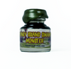 Papier Plume Honey Island Swamp Monster fountain pen ink bottle, limited edition, with dark, mossy green and swamp-inspired colors.