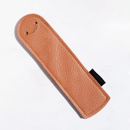 San Lorenzo brown bookmark pen sleeve with a sleek design, ideal for holding pens and marking pages in books.