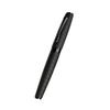 Diplomat Cobra fountain pen in matte black, closed with cap, showcasing sleek design and smooth finish.