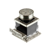Bortoletti inkwell named Memo, with a classic design and a shallow, rounded shape for holding ink on a desk or workspace.