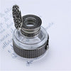 Bortoletti Dandolo inkwell with ornate design, made of brass and glass, vintage style for writing and calligraphy.
