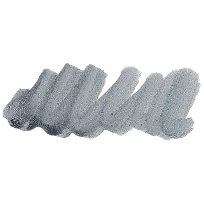 Gray bottled calligraphy ink by Papier Plume, showing a glass bottle with ink and calligraphy pen on a white background.