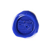 Brass wax seal stamp with symbol design from Papier Plume, showing the engraved brass seal on a white background.