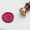 Papier Plume Little Craft Fest wax seal featuring a detailed cat design on a circular wax seal for letter embellishments.