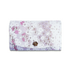 Iridescent Cathay Bloom pen case with a shimmering, colorful design and zipper closure, perfect for storing writing instruments.