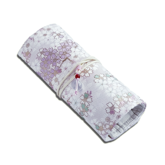 Cathay Snowlit Bloom pen case with floral pattern, made of durable material, designed for organizing pens and stationery.