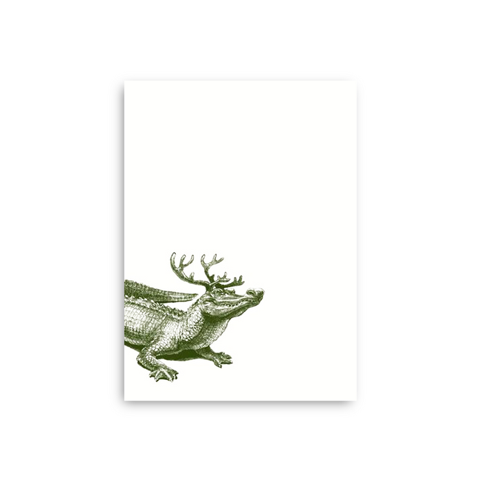 Alexa Pulitzer Christmas Gator A6 Notes featuring festive holiday gator illustration on a vertical A6 notebook page