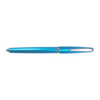 Blue Cleo Skribent rollerball pen with a sleek design, featuring a smooth ink flow and comfortable grip.