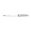 Cleo Skribent Classic Palladium fountain pen with white finish, cartridge or converter, elegant writing instrument.