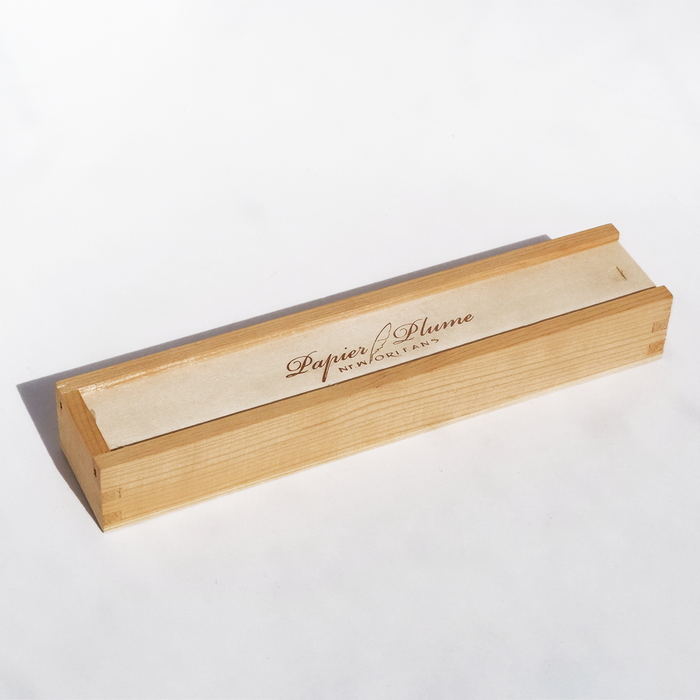 Copper Jean Pierre Lepine ballpoint pen by Papier Plume with a sleek metallic finish and elegant design.