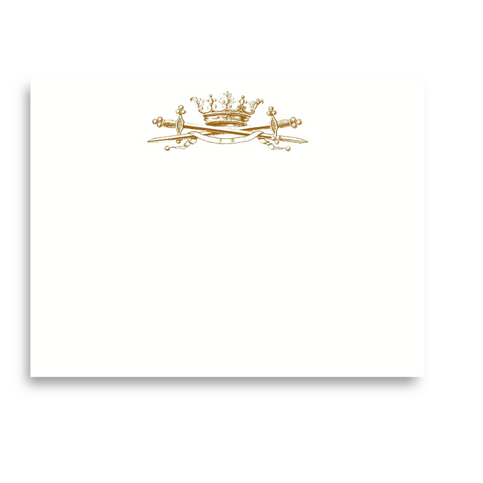 Alexa Pulitzer Crown & Swords A2 Notes featuring intricate crown and sword illustrations on high-quality paper.