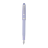 Pilot Custom 74 fountain pen with lavender fog resin body and silver cap, showcasing its elegant design and craftsmanship.