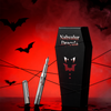 Nahvalur Dracula fountain pen with black and silver design, showcasing its elegant body and detailed nib.